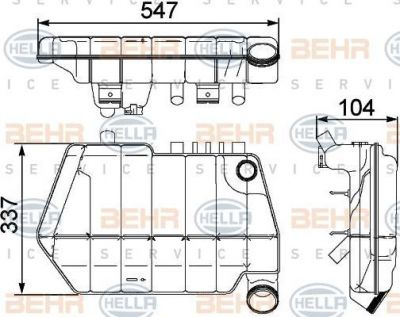 Hella 8MA 376 731-631 компенсационный бак, охлаждающая жидкость на DAF XF 95