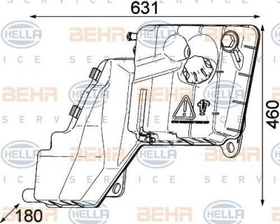 Hella 8MA 376 753-791 компенсационный бак, охлаждающая жидкость на IVECO Stralis