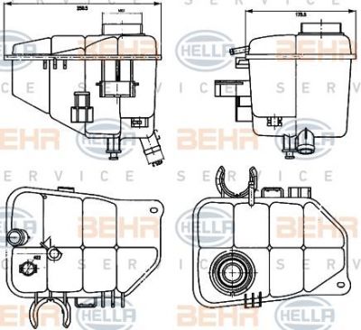 HELLA Компенсационный бак, охлаждающая жидкость (8MA 376 755-221)