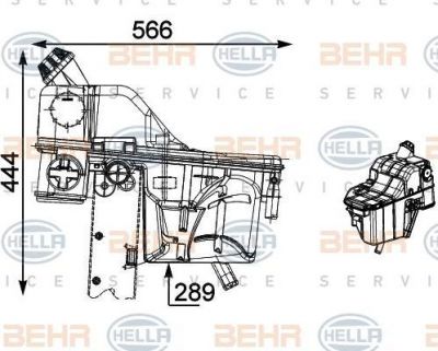 HELLA Бачок расширительный MB Actros, SK-series (8MA376705-091)