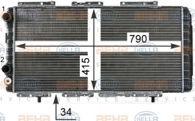 Hella 8MK 376 700-554 радиатор, охлаждение двигателя на FIAT DUCATO фургон (230L)