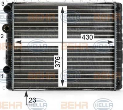 Hella 8MK 376 700-694 радиатор, охлаждение двигателя на VW LUPO (6X1, 6E1)