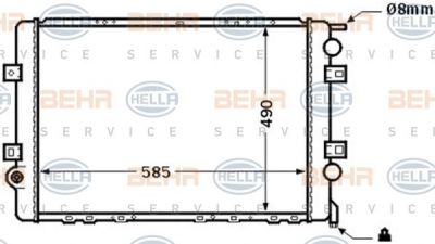 Hella 8MK 376 704-621 радиатор, охлаждение двигателя на RENAULT TRUCKS MASCOTT фургон/универсал