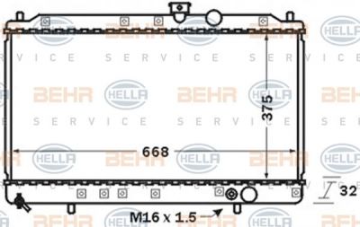 Hella 8MK 376 704-711 радиатор, охлаждение двигателя на MITSUBISHI COLT IV (CA_A)