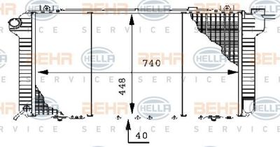 Hella 8MK 376 706-271 радиатор, охлаждение двигателя на NISSAN PATROL III/2 Hardtop (K260)