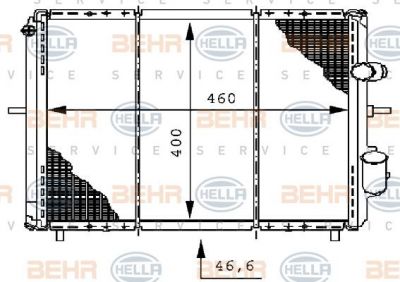 Hella 8MK 376 706-371 радиатор, охлаждение двигателя на RENAULT CLIO I (B/C57_, 5/357_)