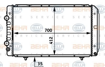 Hella 8MK 376 707-071 радиатор, охлаждение двигателя на FIAT DUCATO фургон (230L)