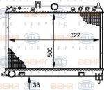 Hella 8MK 376 708-581 радиатор, охлаждение двигателя на ROVER 600 (RH)
