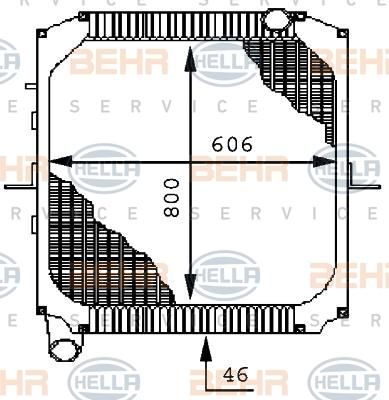 Hella 8MK 376 709-651 радиатор, охлаждение двигателя на IVECO P/PA