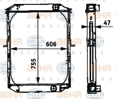 Hella 8MK 376 709-661 радиатор, охлаждение двигателя на IVECO P/PA