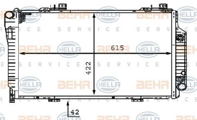 Hella 8MK 376 710-364 радиатор, охлаждение двигателя на MERCEDES-BENZ C-CLASS универсал (S202)