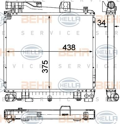 Hella 8MK 376 710-751 радиатор, охлаждение двигателя на 3 кабрио (E30)