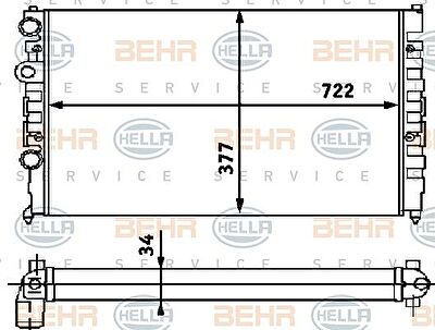 Hella 8MK 376 715-174 радиатор, охлаждение двигателя на VW PASSAT Variant (3A5, 35I)