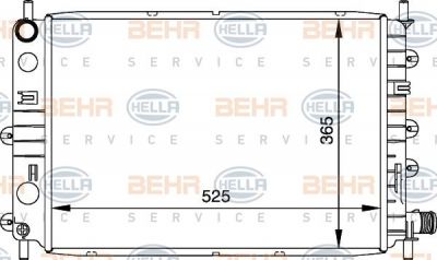 Hella 8MK 376 716-041 радиатор, охлаждение двигателя на FORD ESCORT VII (GAL, AAL, ABL)