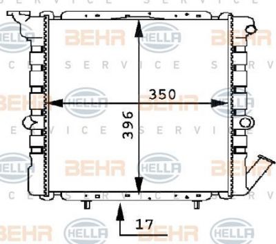 Hella 8MK 376 716-051 радиатор, охлаждение двигателя на RENAULT 9 (L42_)