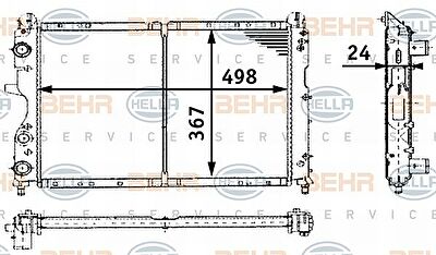 Hella 8MK 376 716-171 радиатор, охлаждение двигателя на FIAT TIPO (160)