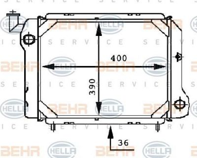 Hella 8MK 376 716-201 радиатор, охлаждение двигателя на RENAULT 9 (L42_)