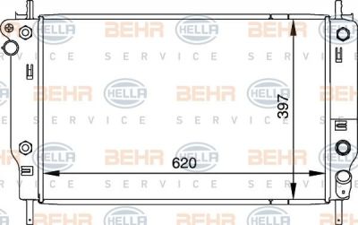 Hella 8MK 376 716-681 радиатор, охлаждение двигателя на FORD MONDEO I (GBP)