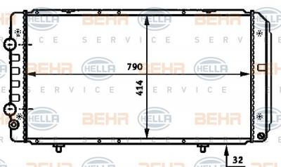 Hella 8MK 376 717-281 радиатор, охлаждение двигателя на PEUGEOT BOXER фургон (244)