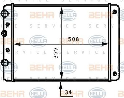 Hella 8MK 376 717-714 радиатор, охлаждение двигателя на VW LUPO (6X1, 6E1)
