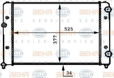 Hella 8MK 376 717-731 радиатор, охлаждение двигателя на VW PASSAT Variant (3A5, 35I)