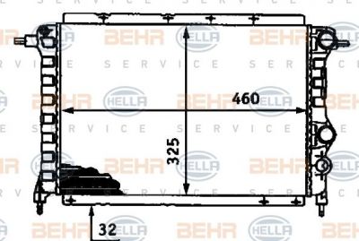 Hella 8MK 376 718-261 радиатор, охлаждение двигателя на RENAULT 25 (B29_)