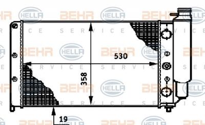 Hella 8MK 376 719-321 радиатор, охлаждение двигателя на RENAULT 21 универсал (K48_)