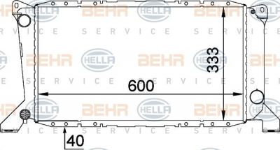 Hella 8MK 376 720-211 радиатор, охлаждение двигателя на FORD TRANSIT c бортовой платформой/ходовая часть (E_ _)