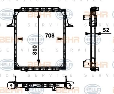 Hella 8MK 376 721-771 радиатор, охлаждение двигателя на RENAULT TRUCKS Premium