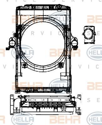 Hella 8MK 376 722-211 модуль охлаждения на IVECO Stralis