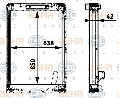Hella 8MK 376 722-251 радиатор, охлаждение двигателя на IRISBUS CITELIS