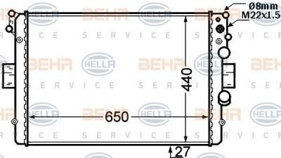 Hella 8MK 376 724-561 радиатор, охлаждение двигателя на IVECO DAILY III фургон/универсал