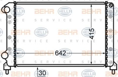 Hella 8MK 376 724-791 радиатор, охлаждение двигателя на FIAT DOBLO Cargo (223)