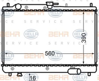 Hella 8MK 376 727-751 радиатор, охлаждение двигателя на MAZDA 323 C IV (BG)