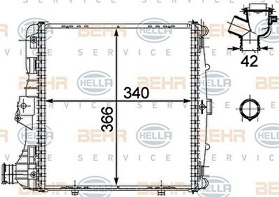 Hella 8MK 376 730-581 радиатор, охлаждение двигателя на PORSCHE BOXSTER (987)