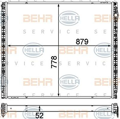 Hella 8MK 376 750-571 низкотемпературный охладитель, интеркулер на MAN TGS