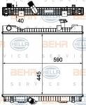 Hella 8MK 376 751-221 радиатор, охлаждение двигателя на RENAULT TRUCKS Maxity