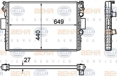 Hella 8MK 376 754-401 радиатор, охлаждение двигателя на IVECO DAILY III фургон/универсал