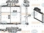 Hella 8MK 376 756-021 радиатор, охлаждение двигателя на MAN TGX