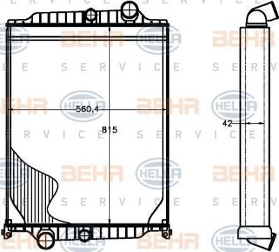 Hella 8MK 376 758-111 радиатор, охлаждение двигателя на VOLVO FL 6