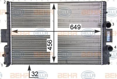 Hella 8MK 376 760-621 радиатор, охлаждение двигателя на IVECO DAILY IV фургон/универсал