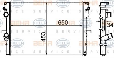 Hella 8MK 376 760-624 радиатор, охлаждение двигателя на IVECO DAILY IV фургон/универсал