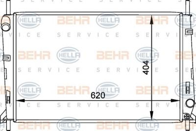 Hella 8MK 376 764-051 радиатор, охлаждение двигателя на FORD MONDEO I (GBP)