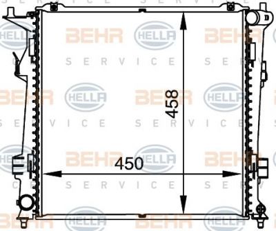 Hella 8MK 376 764-461 радиатор, охлаждение двигателя на KIA CEE'D SW (ED)
