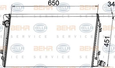 Hella 8MK 376 765-124 радиатор, охлаждение двигателя на VW PASSAT Variant (3C5)