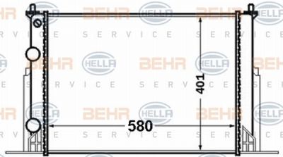 Hella 8MK 376 767-731 радиатор, охлаждение двигателя на FIAT STILO (192)