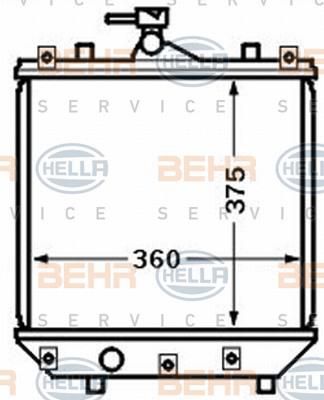 Hella 8MK 376 772-781 радиатор, охлаждение двигателя на SUZUKI IGNIS II