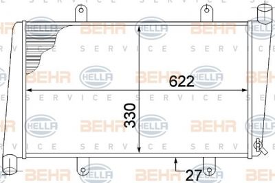 Hella 8MK 376 774-181 радиатор, охлаждение двигателя на VOLVO S40 I (VS)