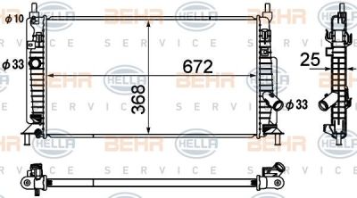 Hella 8MK 376 790-411 радиатор, охлаждение двигателя на MAZDA 3 (BL)
