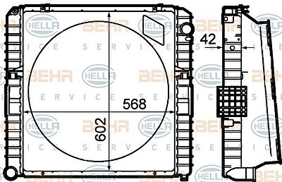 Hella 8MK 376 792-131 радиатор, охлаждение двигателя на IVECO EuroCargo